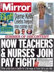 Daily Mirror front page for 20 June 2022