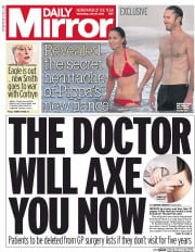 Daily Mirror (UK) Newspaper Front Page for 20 July 2016