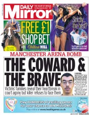 Daily Mirror (UK) Newspaper Front Page for 20 August 2020