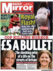 Daily Mirror (UK) Newspaper Front Page for 20 September 2012