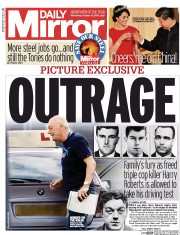 Daily Mirror (UK) Newspaper Front Page for 21 October 2015