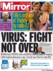Daily Mirror (UK) Newspaper Front Page for 21 October 2021