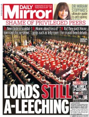 Daily Mirror (UK) Newspaper Front Page for 21 February 2017