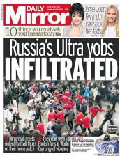 Daily Mirror (UK) Newspaper Front Page for 21 March 2017