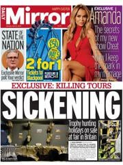 Daily Mirror front page for 21 April 2025