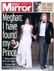 Daily Mirror (UK) Newspaper Front Page for 21 May 2018