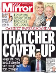 Daily Mirror (UK) Newspaper Front Page for 21 July 2016
