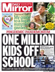 Daily Mirror (UK) Newspaper Front Page for 21 July 2021