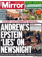 Daily Mirror (UK) Newspaper Front Page for 21 July 2023