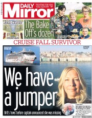 Daily Mirror (UK) Newspaper Front Page for 21 August 2018