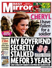 Daily Mirror (UK) Newspaper Front Page for 21 September 2011