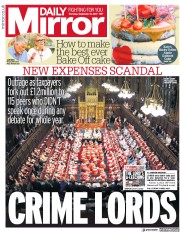 Daily Mirror (UK) Newspaper Front Page for 21 September 2017