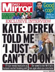 Daily Mirror (UK) Newspaper Front Page for 22 March 2021