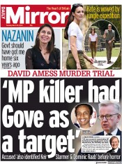 Daily Mirror (UK) Newspaper Front Page for 22 March 2022