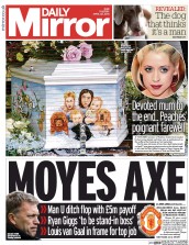 Daily Mirror (UK) Newspaper Front Page for 22 April 2014