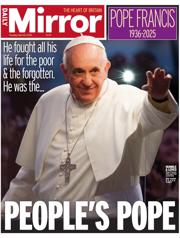 Daily Mirror front page for 22 April 2025