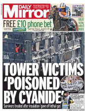 Daily Mirror (UK) Newspaper Front Page for 22 June 2017