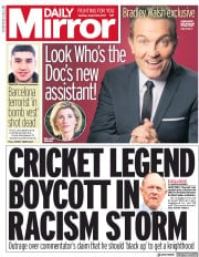 Daily Mirror (UK) Newspaper Front Page for 22 August 2017