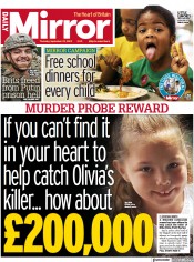 Daily Mirror (UK) Newspaper Front Page for 22 September 2022