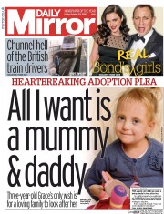 Daily Mirror (UK) Newspaper Front Page for 23 October 2015