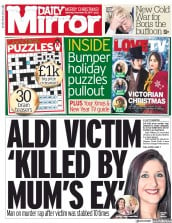 Daily Mirror (UK) Newspaper Front Page for 23 December 2017