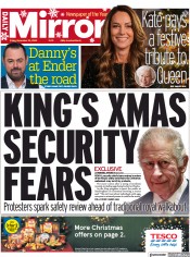 Daily Mirror (UK) Newspaper Front Page for 23 December 2022