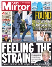 Daily Mirror (UK) Newspaper Front Page for 23 January 2021