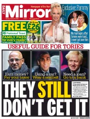 Daily Mirror front page for 23 January 2023