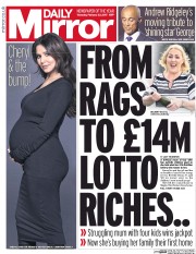 Daily Mirror (UK) Newspaper Front Page for 23 February 2017