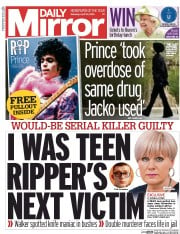 Daily Mirror (UK) Newspaper Front Page for 23 April 2016