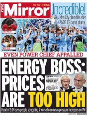 Daily Mirror (UK) Newspaper Front Page for 23 May 2022