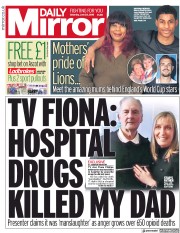 Daily Mirror (UK) Newspaper Front Page for 23 June 2018