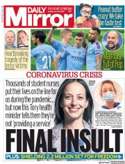 Daily Mirror (UK) Newspaper Front Page for 23 June 2020