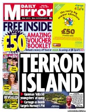 Daily Mirror (UK) Newspaper Front Page for 23 July 2011