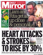 Daily Mirror (UK) Newspaper Front Page for 23 August 2018