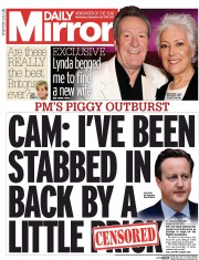 Daily Mirror (UK) Newspaper Front Page for 23 September 2015