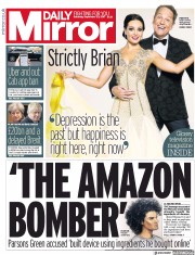 Daily Mirror (UK) Newspaper Front Page for 23 September 2017