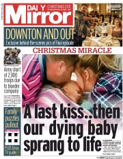 Daily Mirror (UK) Newspaper Front Page for 24 December 2015