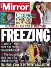Daily Mirror front page for 24 January 2022