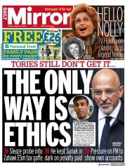 Daily Mirror front page for 24 January 2023
