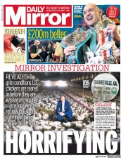 Daily Mirror (UK) Newspaper Front Page for 24 February 2020