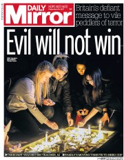 Daily Mirror (UK) Newspaper Front Page for 24 March 2017