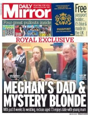 Daily Mirror (UK) Newspaper Front Page for 24 March 2018