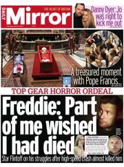 Daily Mirror front page for 24 April 2025