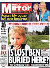 Daily Mirror (UK) Newspaper Front Page for 24 May 2012