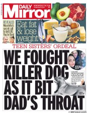 Daily Mirror (UK) Newspaper Front Page for 24 May 2016