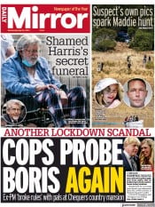 Daily Mirror front page for 24 May 2023