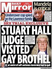Daily Mirror (UK) Newspaper Front Page for 24 June 2013