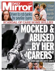Daily Mirror (UK) Newspaper Front Page for 24 June 2014