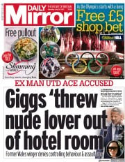 Daily Mirror (UK) Newspaper Front Page for 24 July 2021